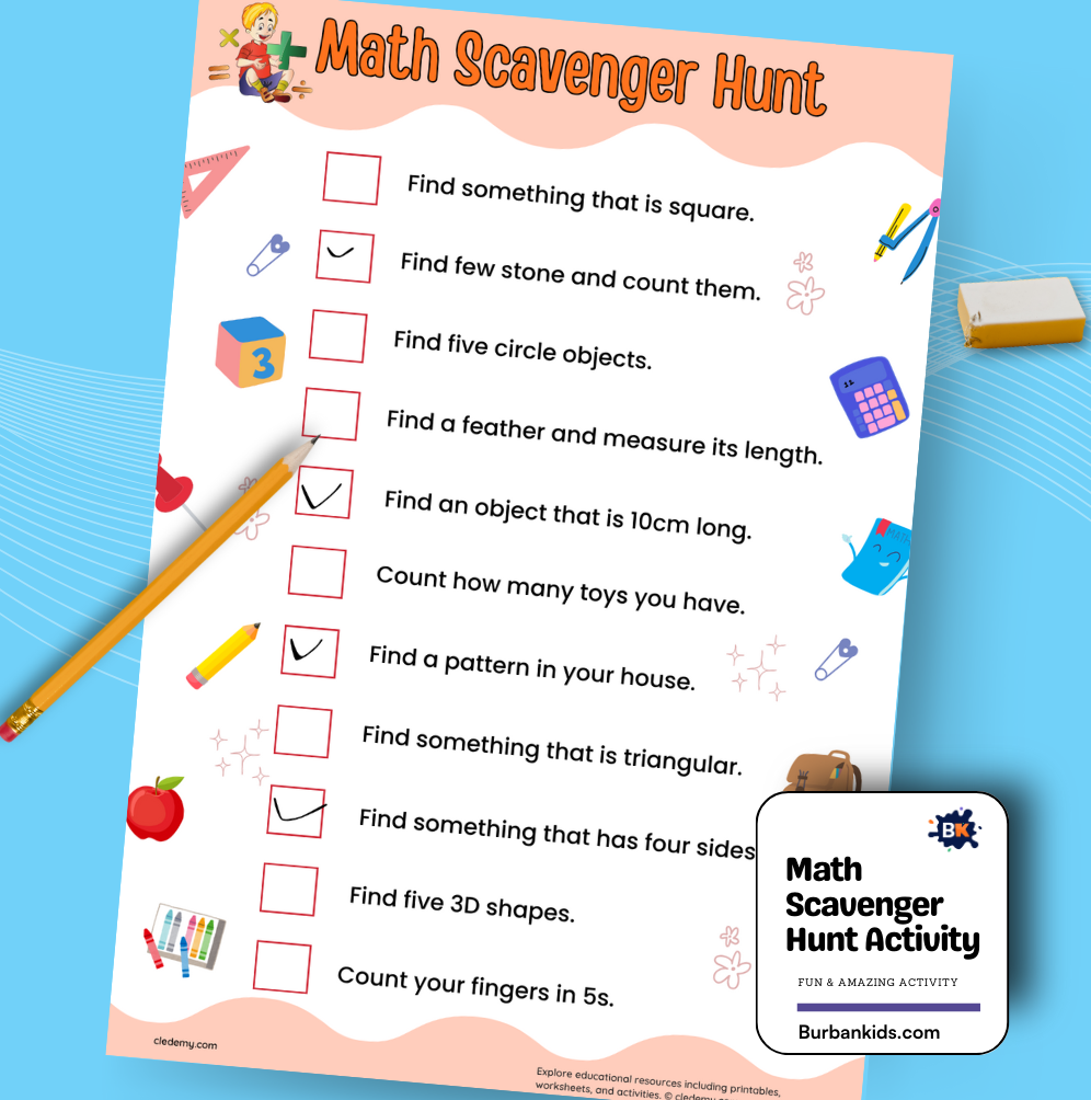 Math Scavenger Hunt Activity Math Scavenger Hunt Activity