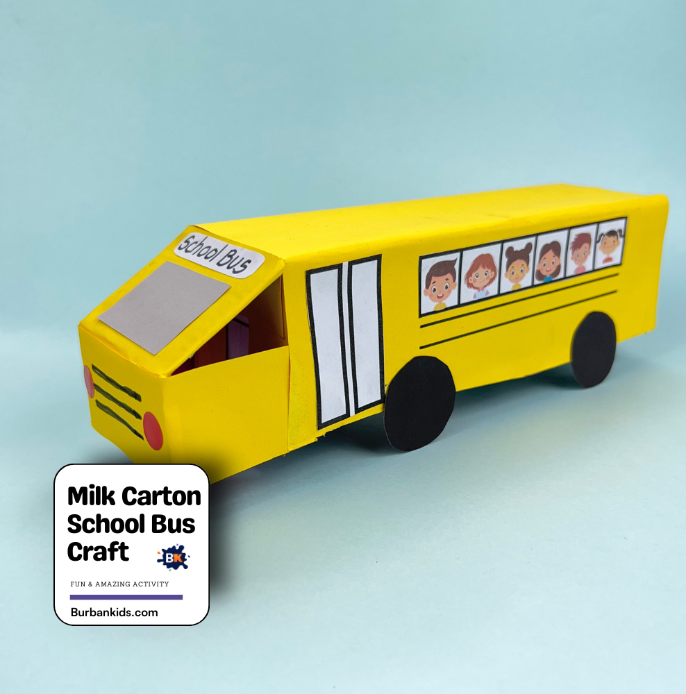 Milk carton school bus craft Milk carton school bus craft