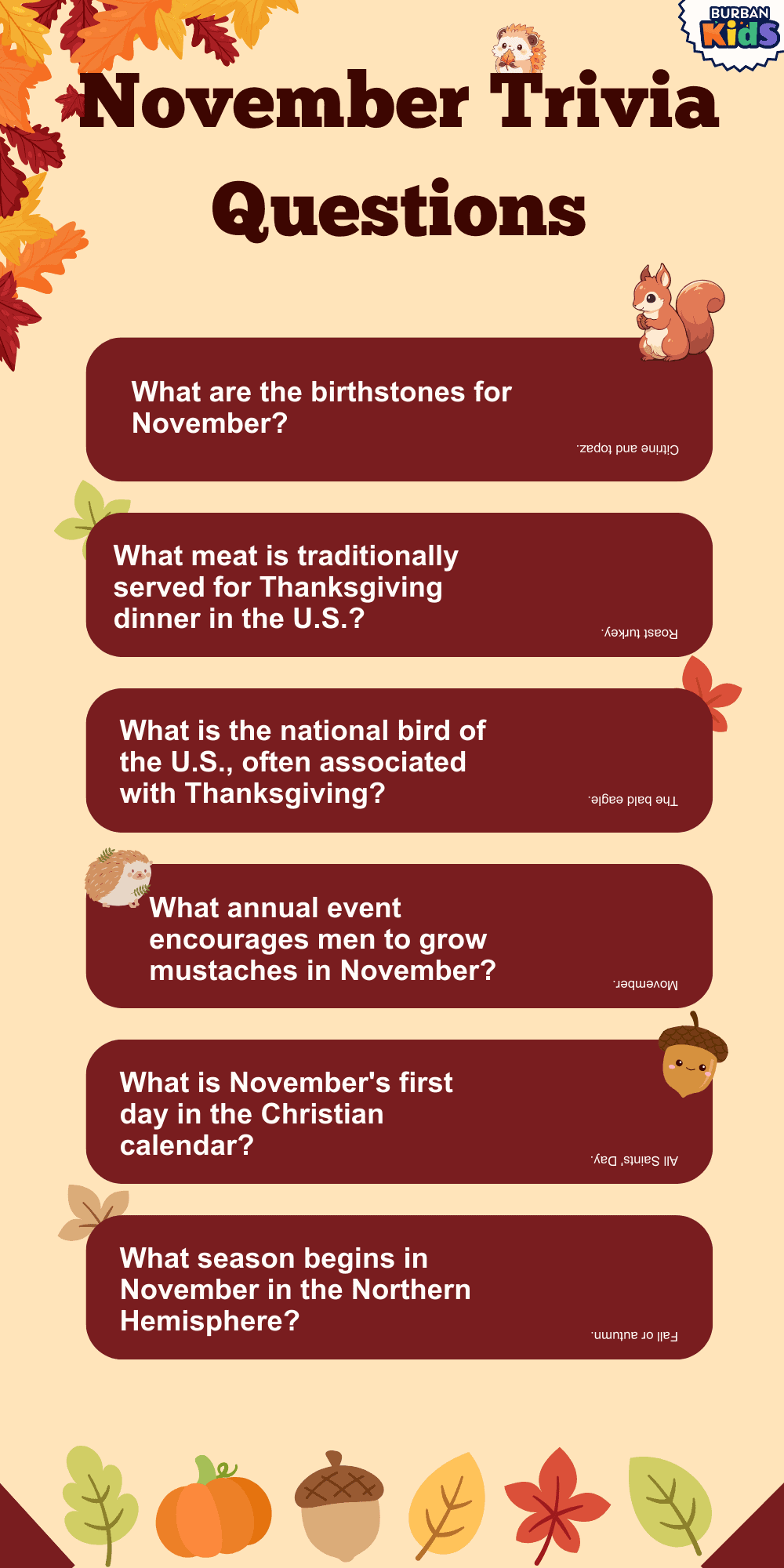 November Trivia Questions