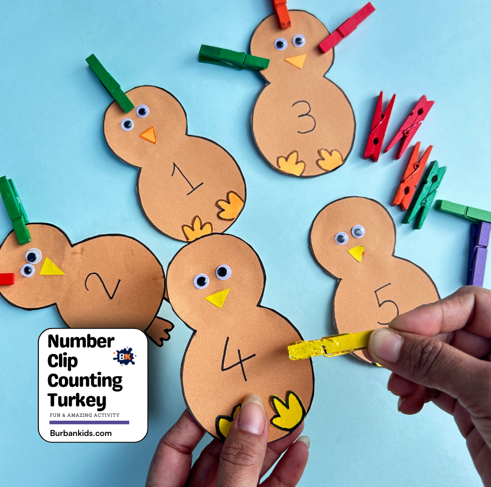 Number Clip Counting Turkey Number Clip Counting Turkey