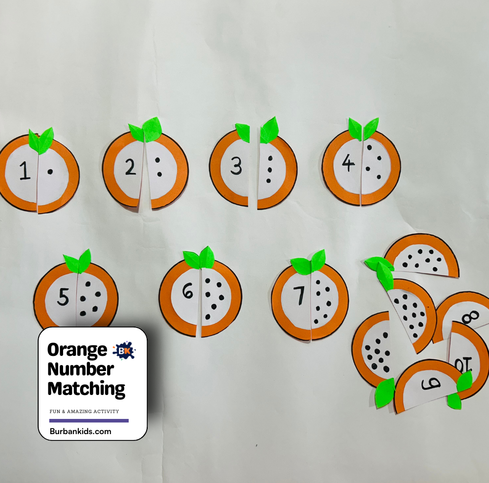 Orange Number Matching Orange Number Matching