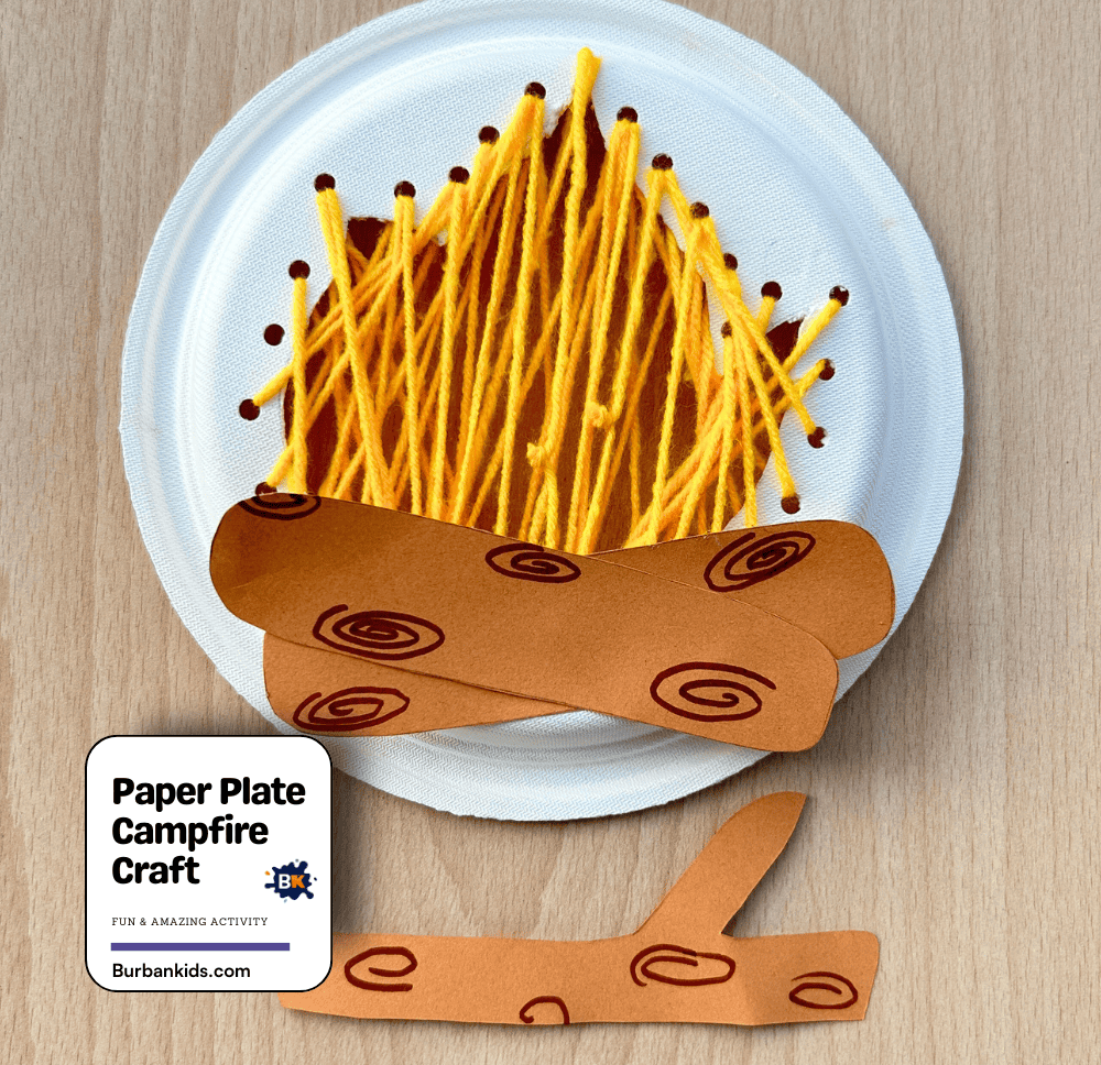 Paper Plate Campfire Craft Activity