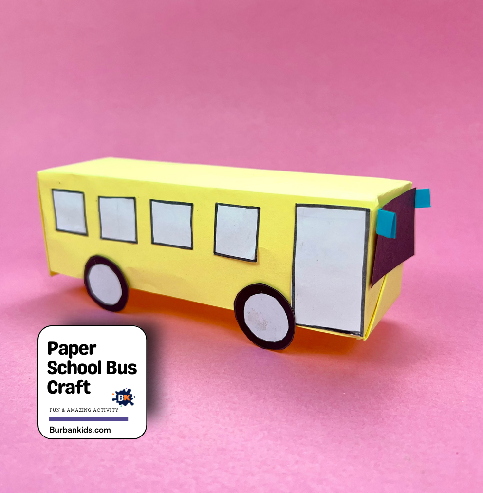 Paper School Bus Craft Paper School Bus Craft