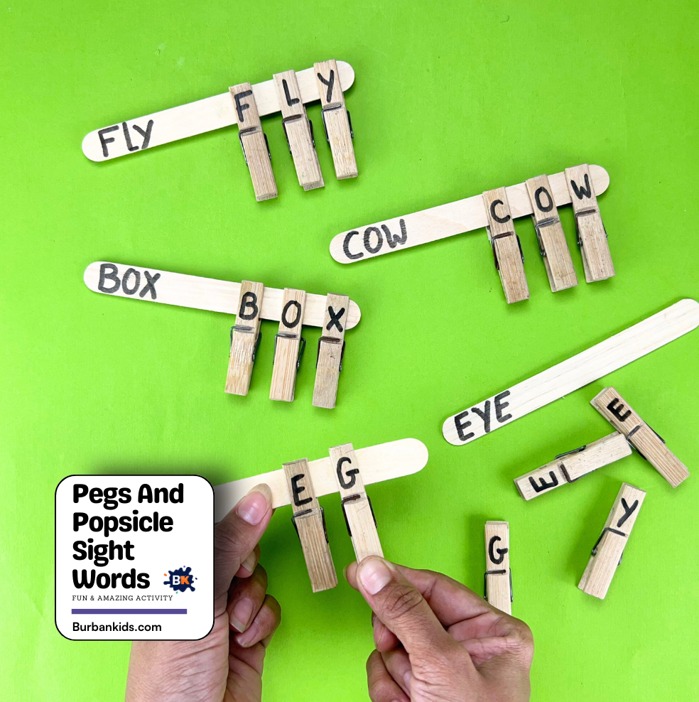 Pegs And Popsicle Sight Words Pegs And Popsicle Sight Words