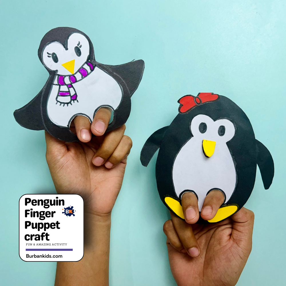 Penguin Finger Puppet craft Penguin Finger Puppet Craft