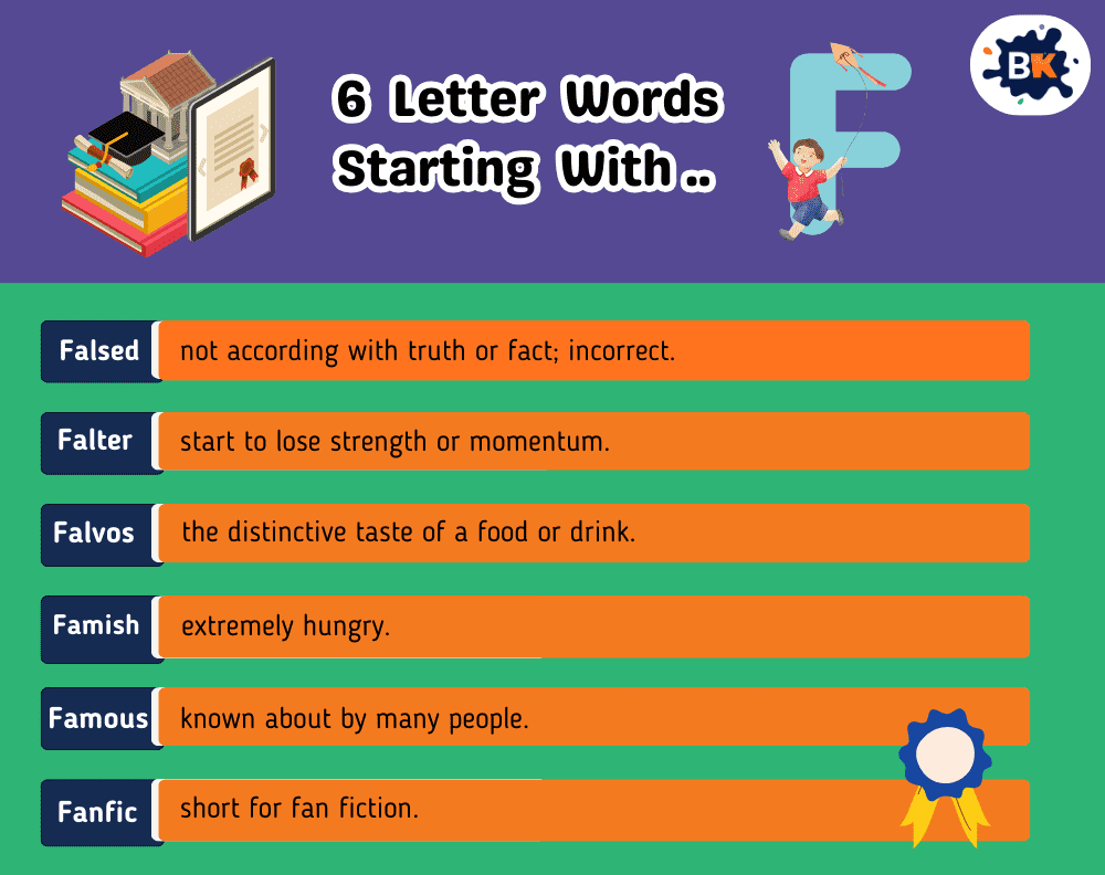 Perfect 6 Letter Words Starting With F For Kids Perfect 6 Letter Words Starting With F For Kids