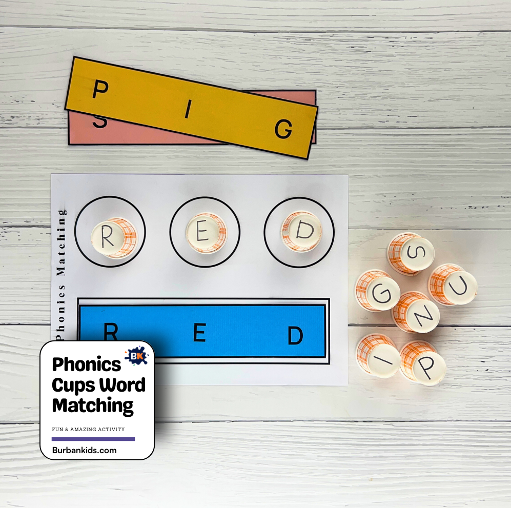Phonics Cups Word Matching Phonics Cups Word Matching