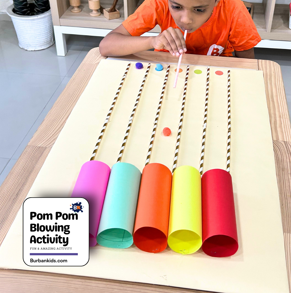 Pom Pom Blowing Activity Pom Pom Blowing Activity
