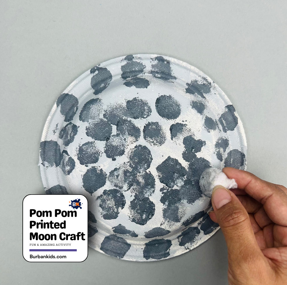Pom Pom Printed Moon Craft Pom Pom Printed Moon Craft