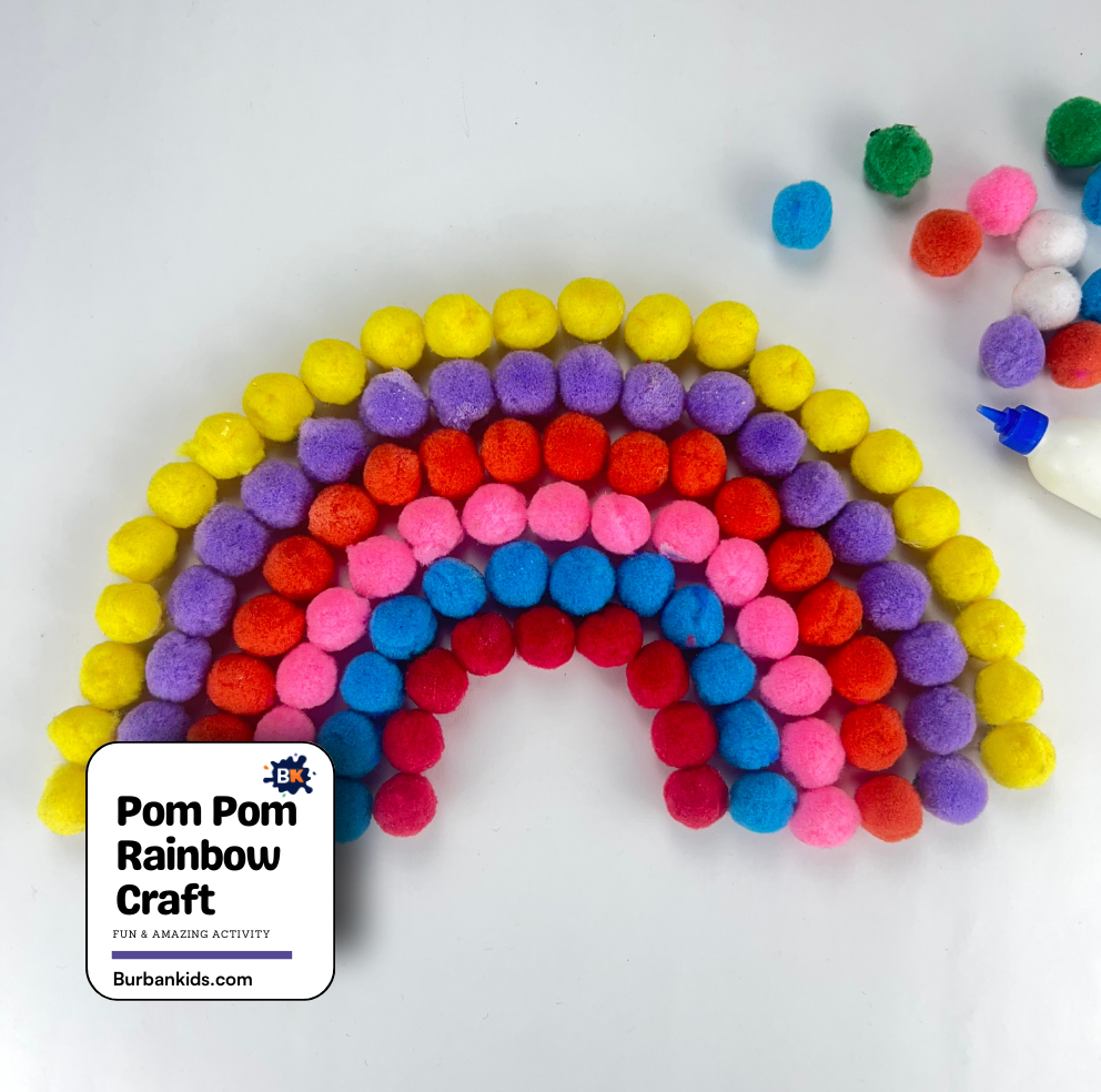 Pom Pom Rainbow Craft Pom Pom Rainbow Craft