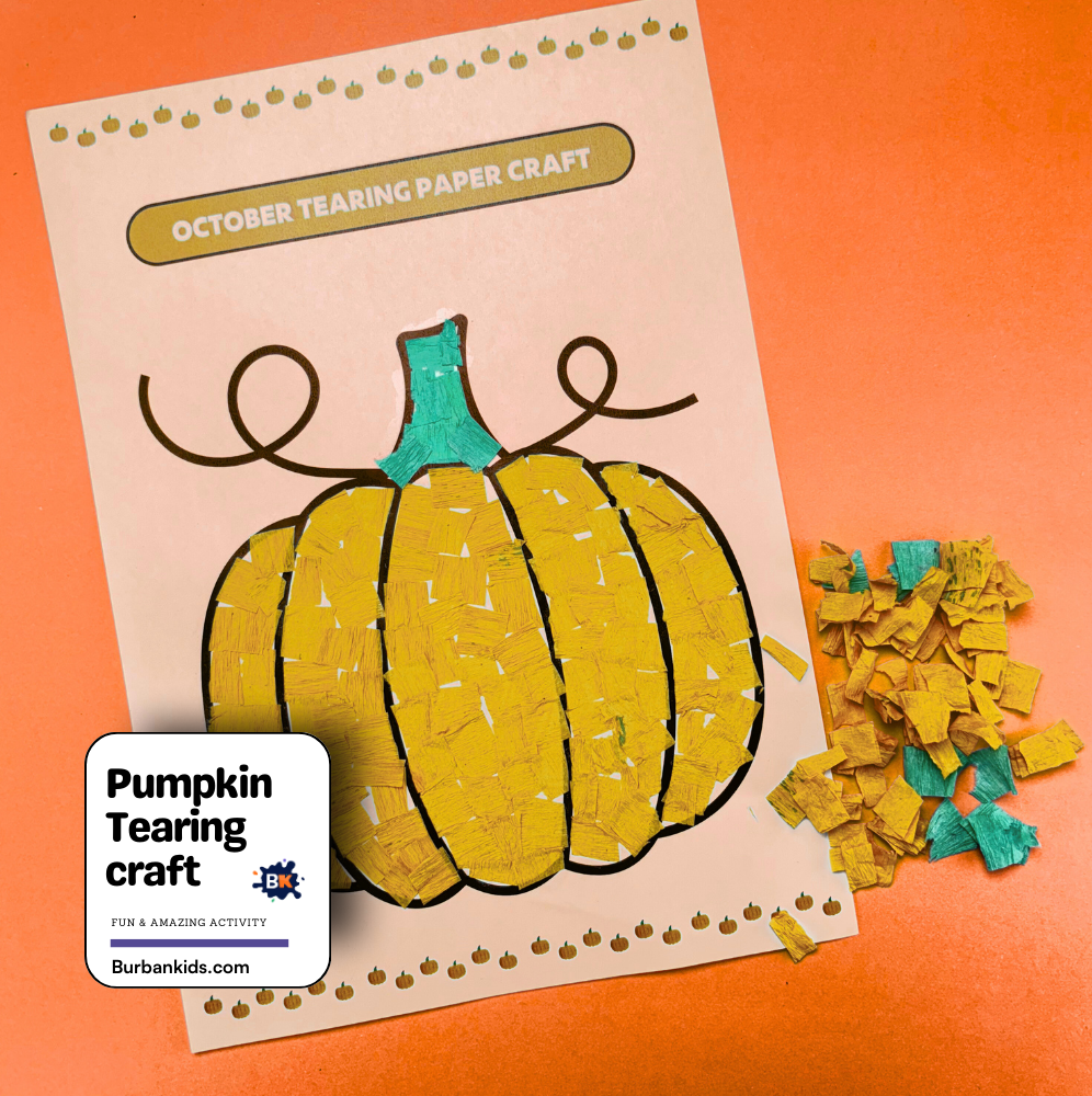 Pumpkin Tearing craft Pumpkin Tearing craft