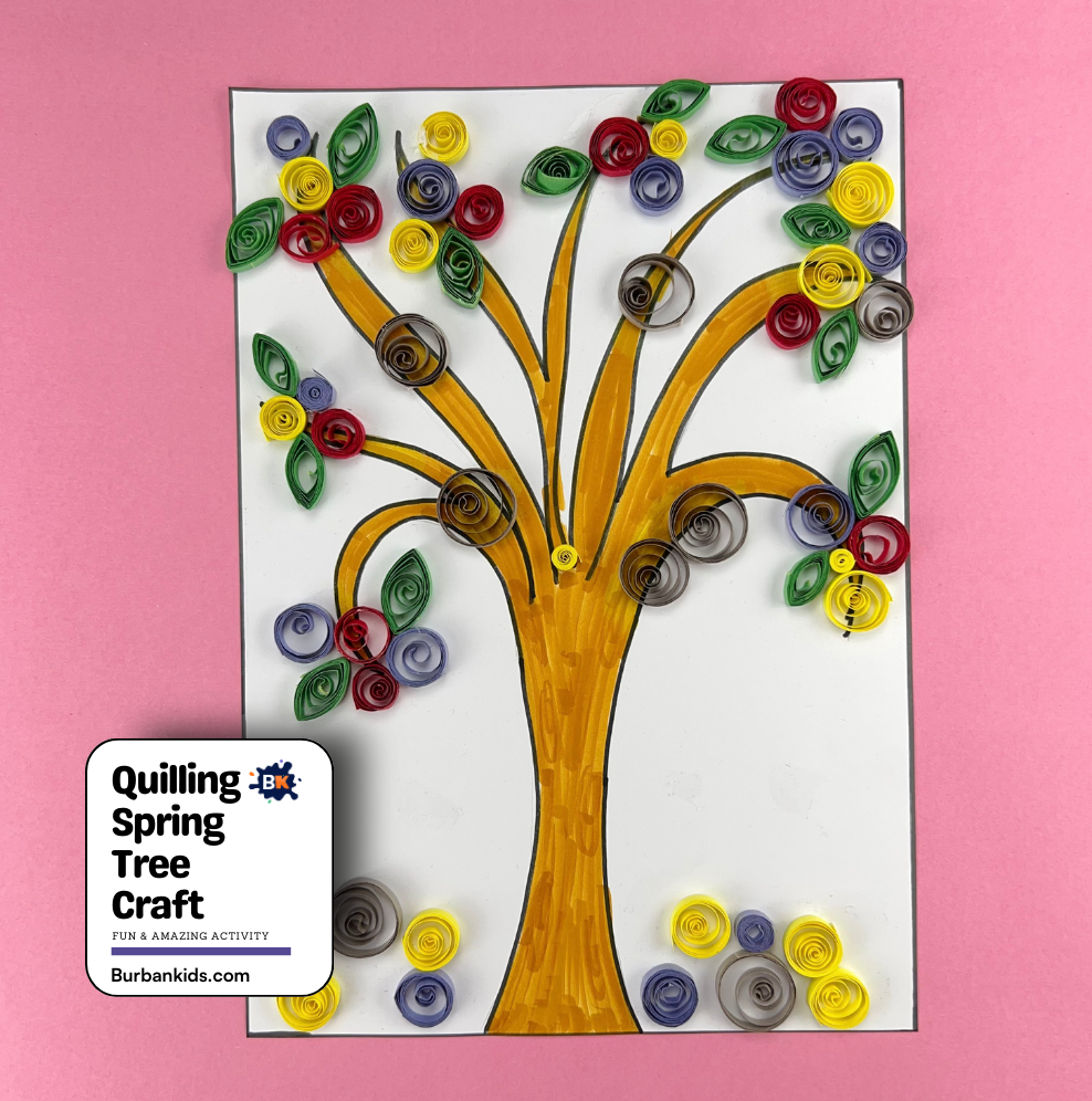 Quilling Spring Tree Craft Quilling Spring Tree Craft