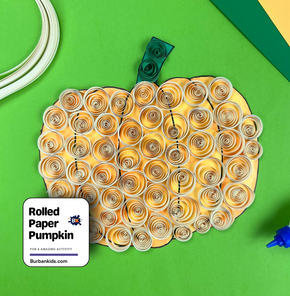 Rolled Paper Pumpkin Rolled Paper Pumpkin Craft