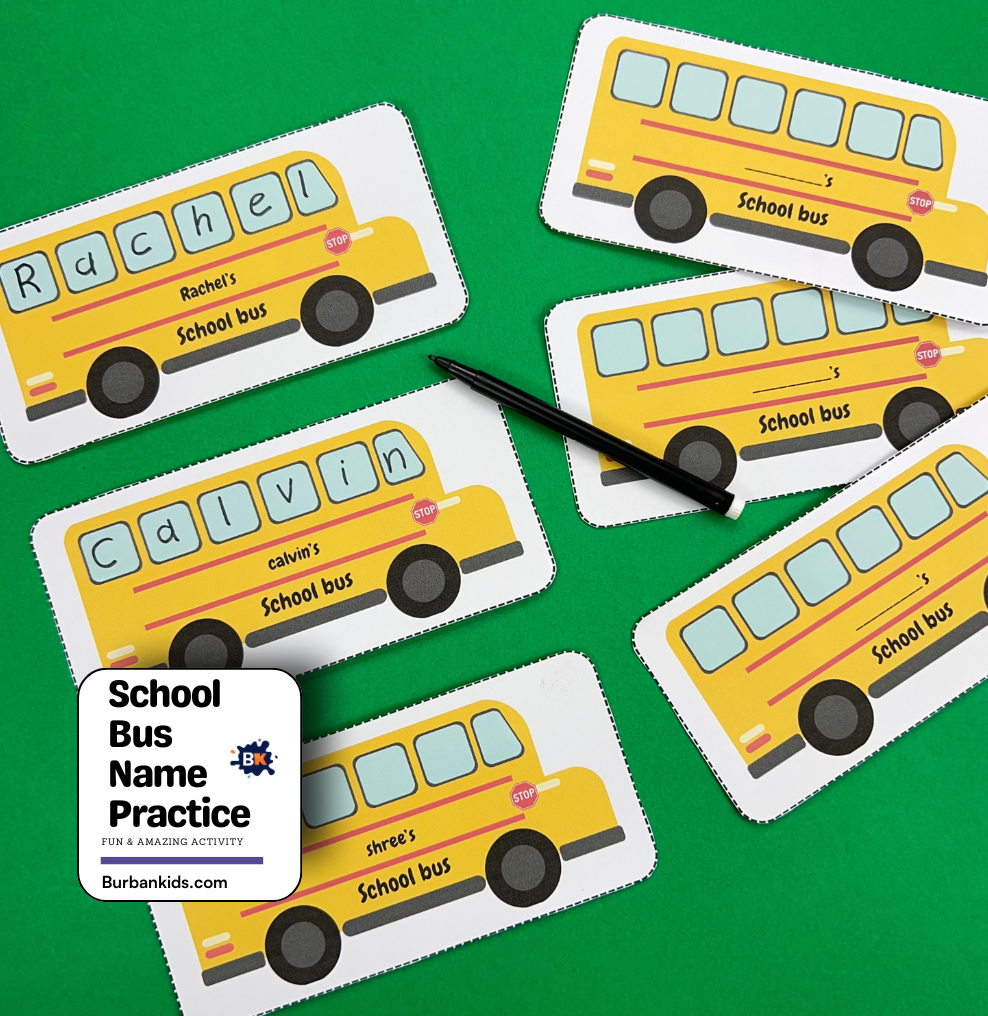 School Bus Name Practice School Bus Name Practice