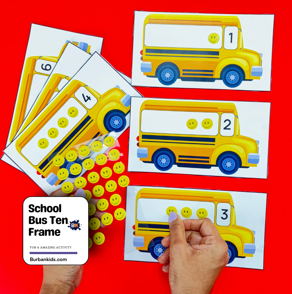 School Bus Ten Frame School Bus Ten Frame