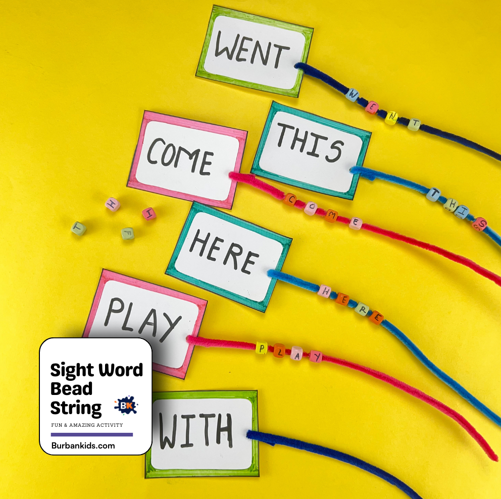 Sight Word Bead String Sight Word Bead String