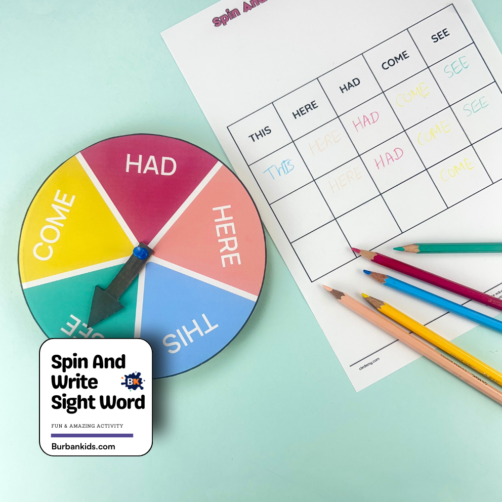 Spin And Write Sight Word Spin And Write Sight Word