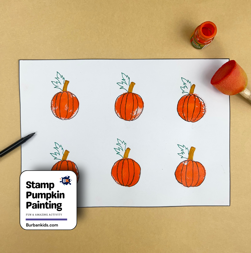 Stamp Pumpkin Painting Stamp Pumpkin Painting