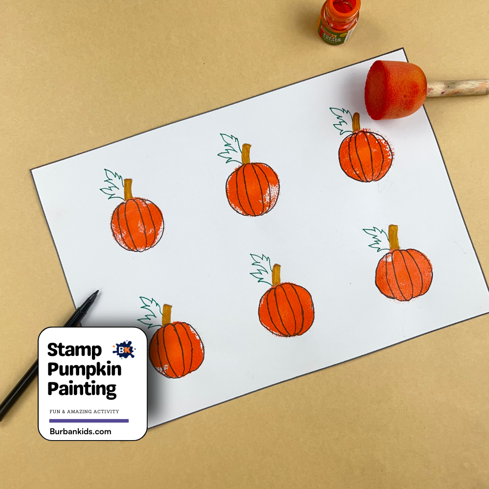 Stamp Pumpkin Painting Stamp Pumpkin Painting