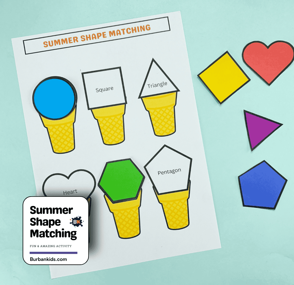 Summer Shape Matching Activity