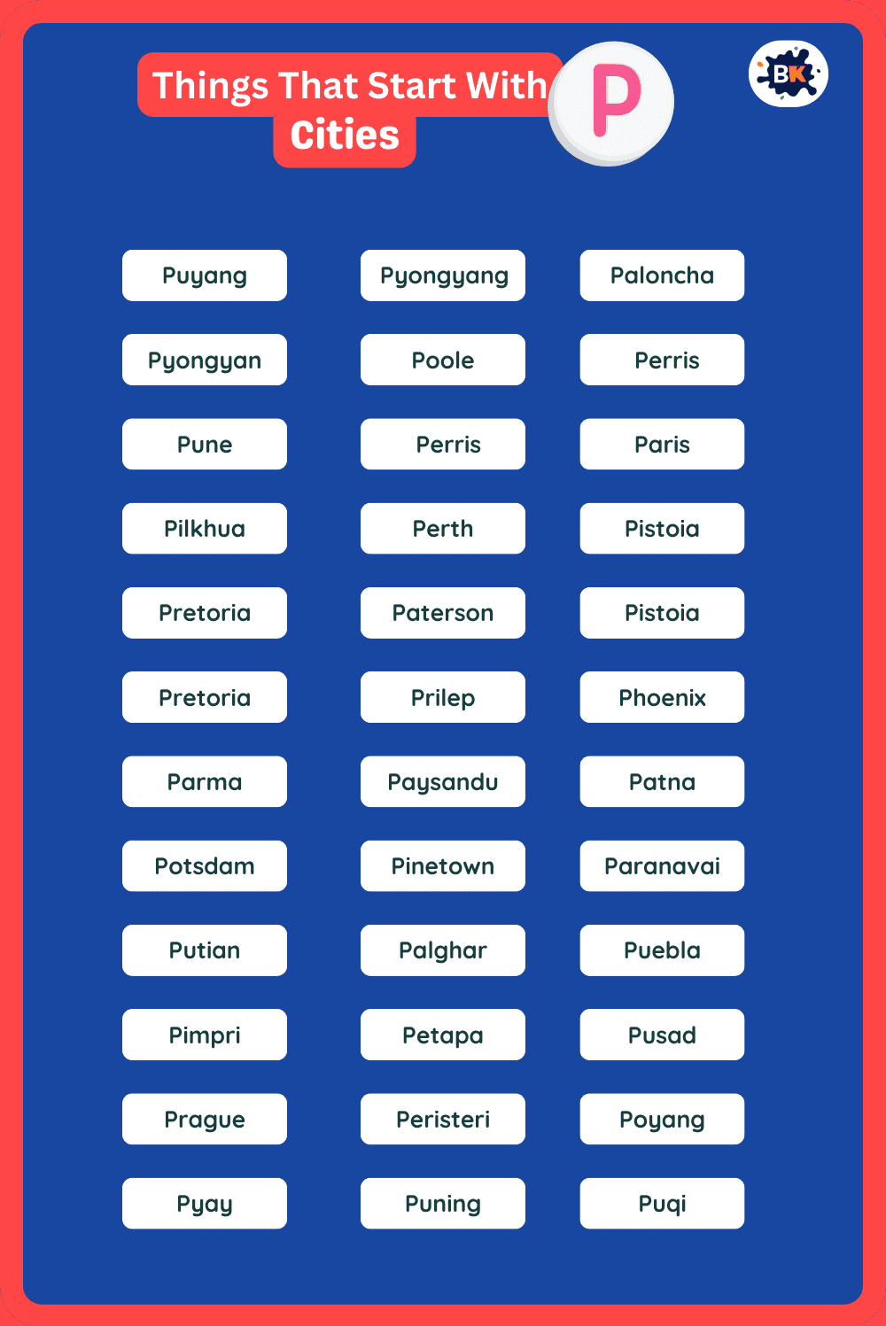 Things That Start With P