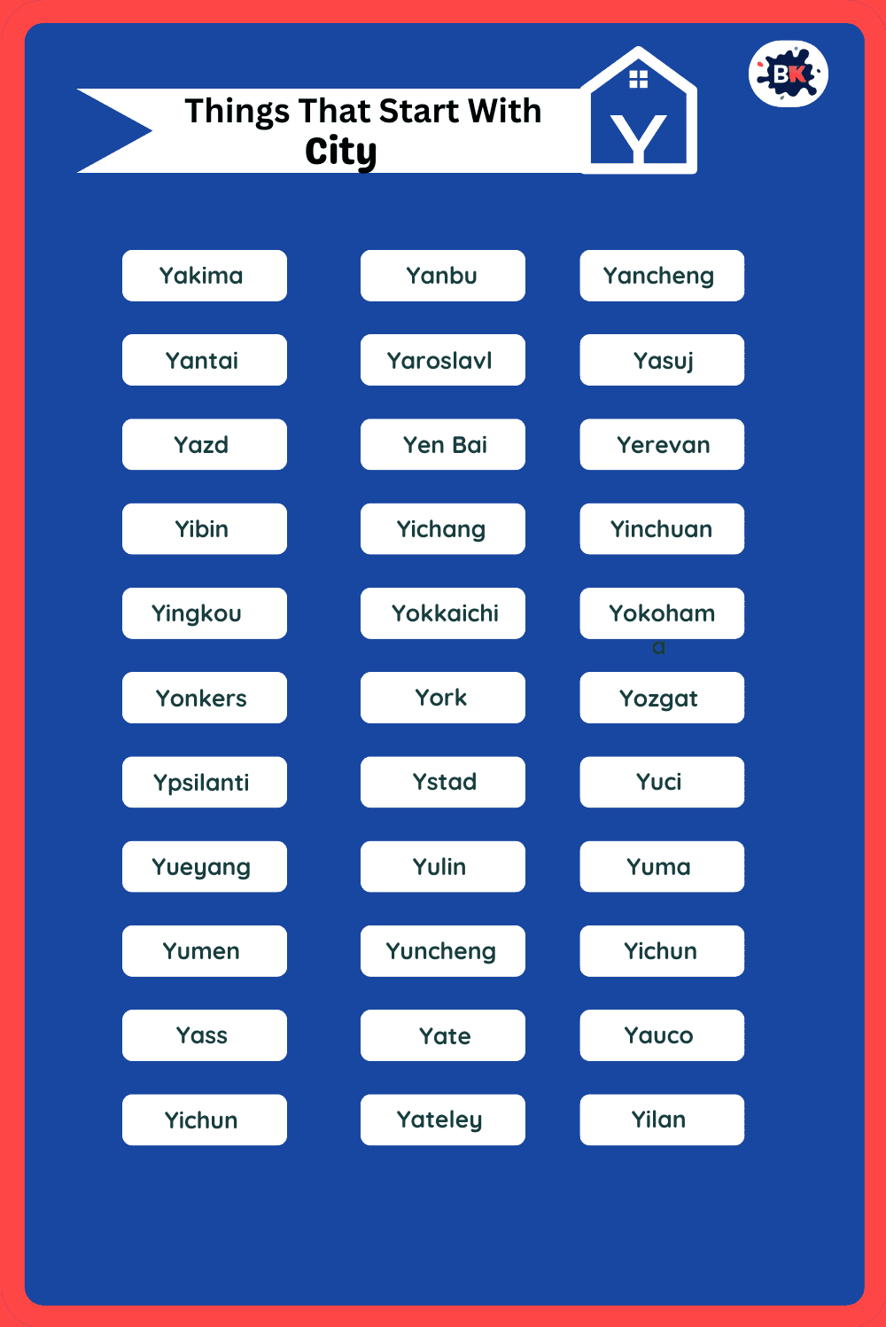 Things That Start With Y