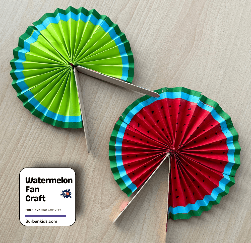 Watermelon Fan Craft Activity