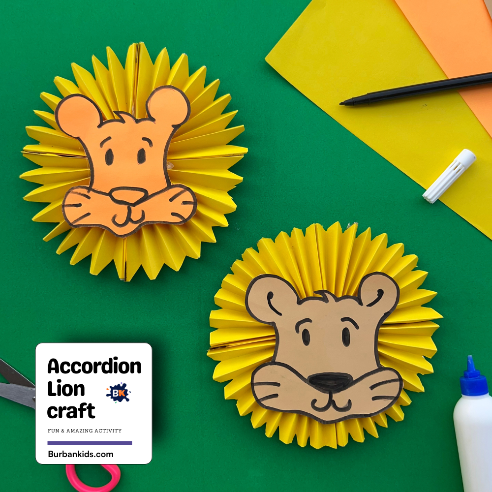 Accordion lion craft Accordion lion craft