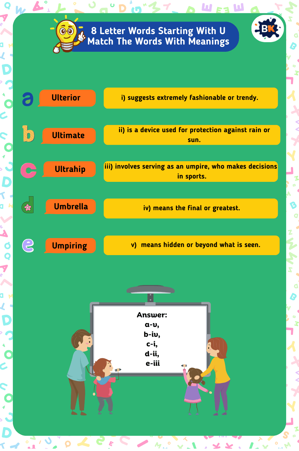 Amazing Word Matching Activity For Kids Amazing Word Matching Activity For Kids