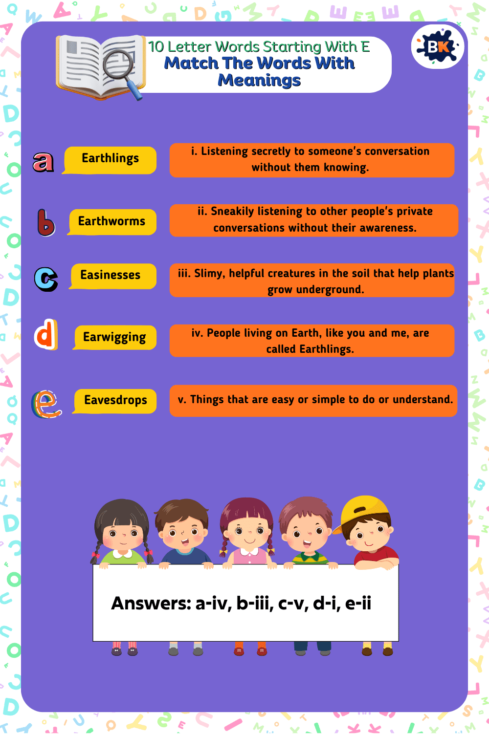 Amazing Word Matching Activity For Kids Amazing Word Matching Activity For Kids