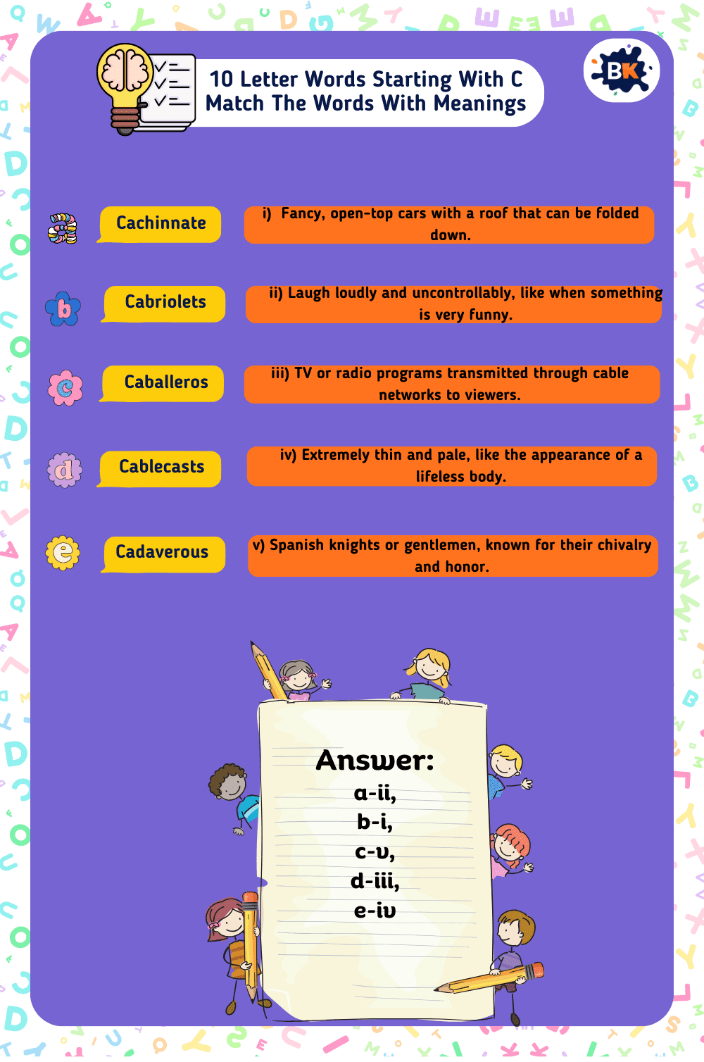 Amazing Word Matching Activity For Kids Amazing Word Matching Activity For Kids