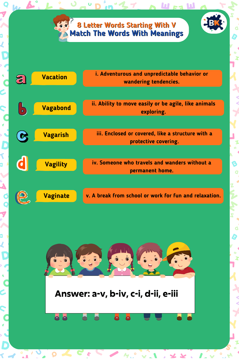 Amazing Word Matching Activity For Kids Amazing Word Matching Activity For Kids