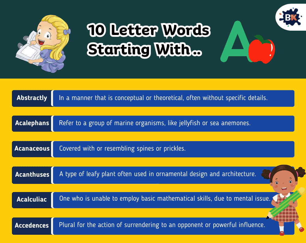 Amusing 10 Letter Words Starting With A For Kids Amusing 10 Letter Words Starting With A For Kids
