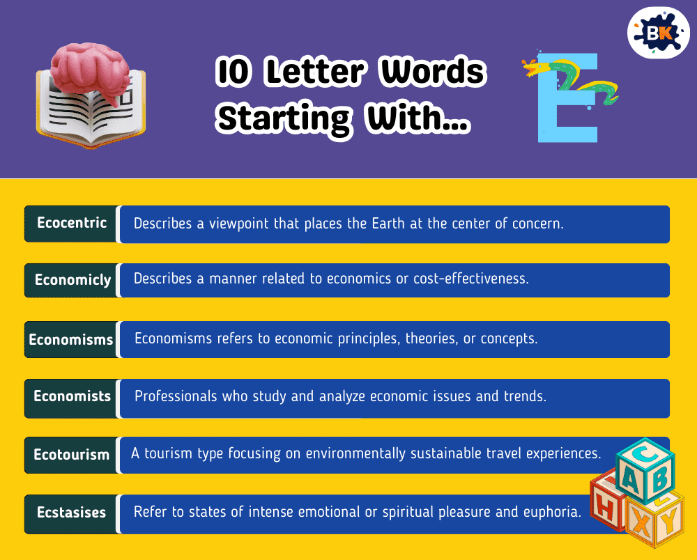 Goofy 10 Letter Words Starting With E For Kids Goofy 10 Letter Words Starting With E For Kids