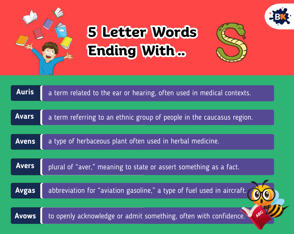 Amusing 5 Letter Words Ending With S For Kids Amusing 5 Letter Words Ending With S For Kids