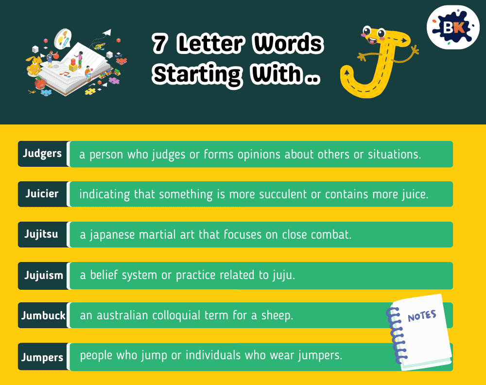 Amusing 7 Letter Words Starting With J For Kids Amusing 7 Letter Words Starting With J For Kids
