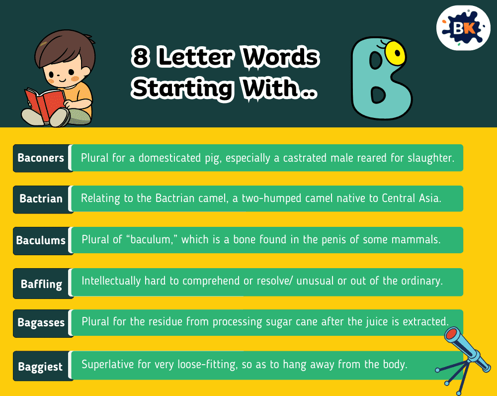 Amusing 8 Letter Words Starting With B For Kids Amusing 8 Letter Words Starting With B For Kids