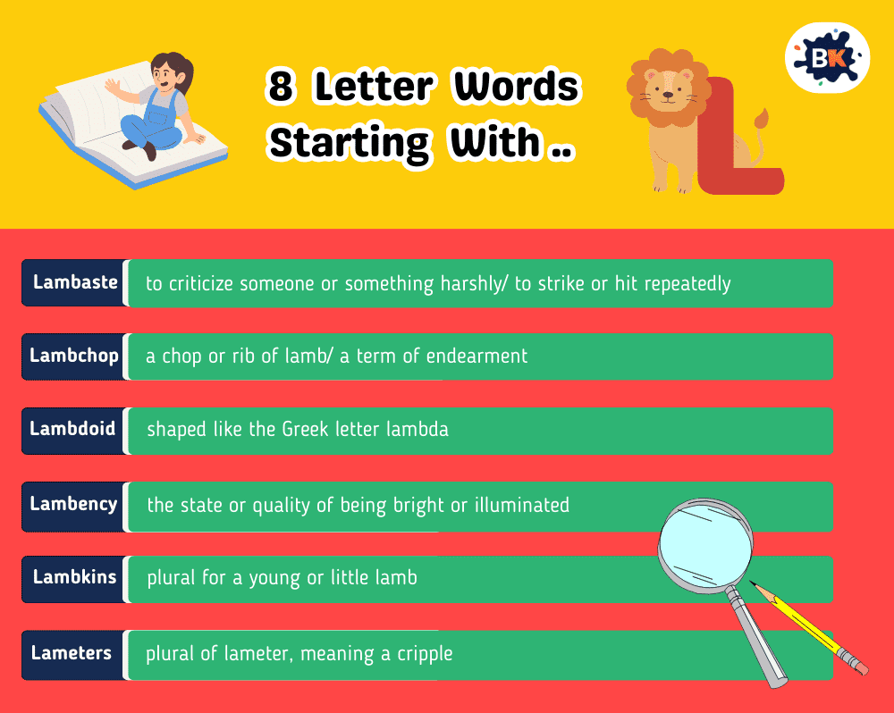 Amusing 8 Letter Words Starting With L For Kids Amusing 8 Letter Words Starting With L For Kids