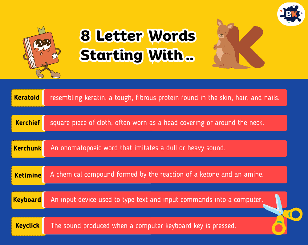 Amusing K Letter Words Starting With B For Kids Amusing K Letter Words Starting With B For Kids