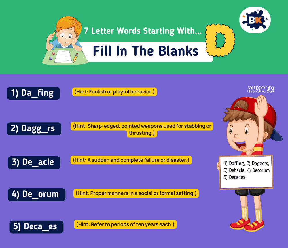 Awesome Fill In The Blanks For Kids Awesome Fill In The Blanks For Kids