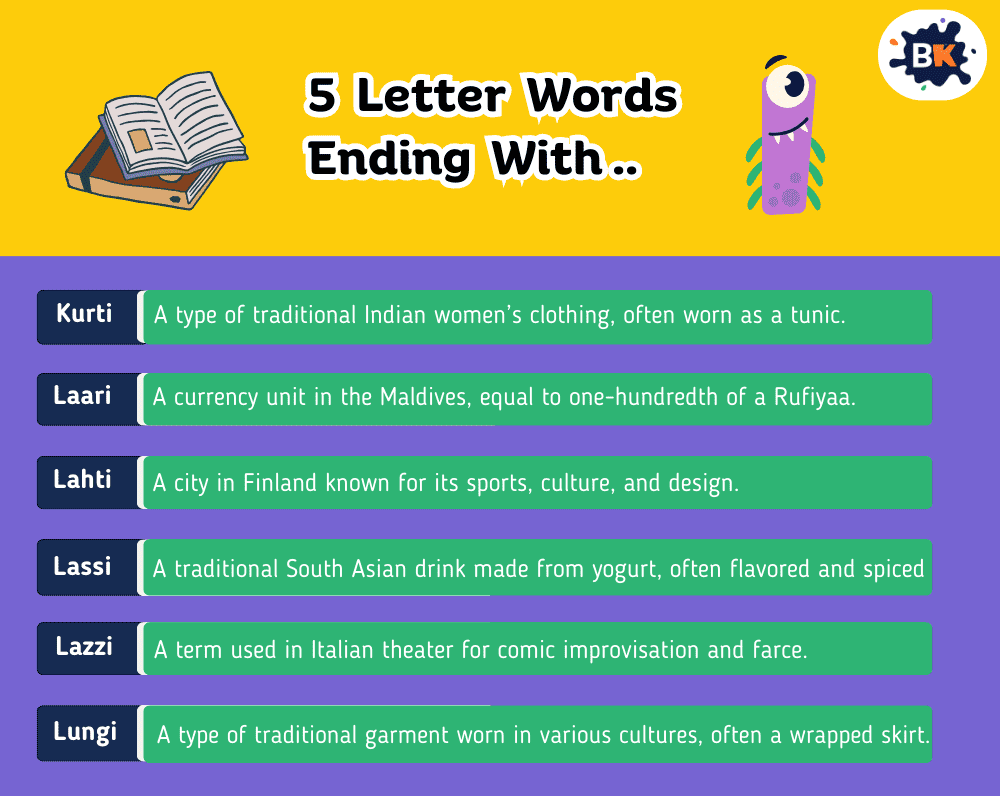 Best 5 Letter Words Ending With I For Kids Best 5 Letter Words Ending With I For Kids