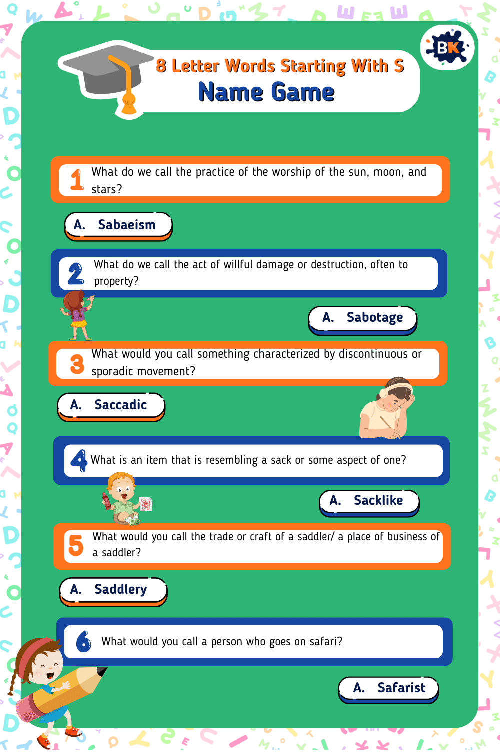 Childish Name Game For Kids Childish Name Game For Kids