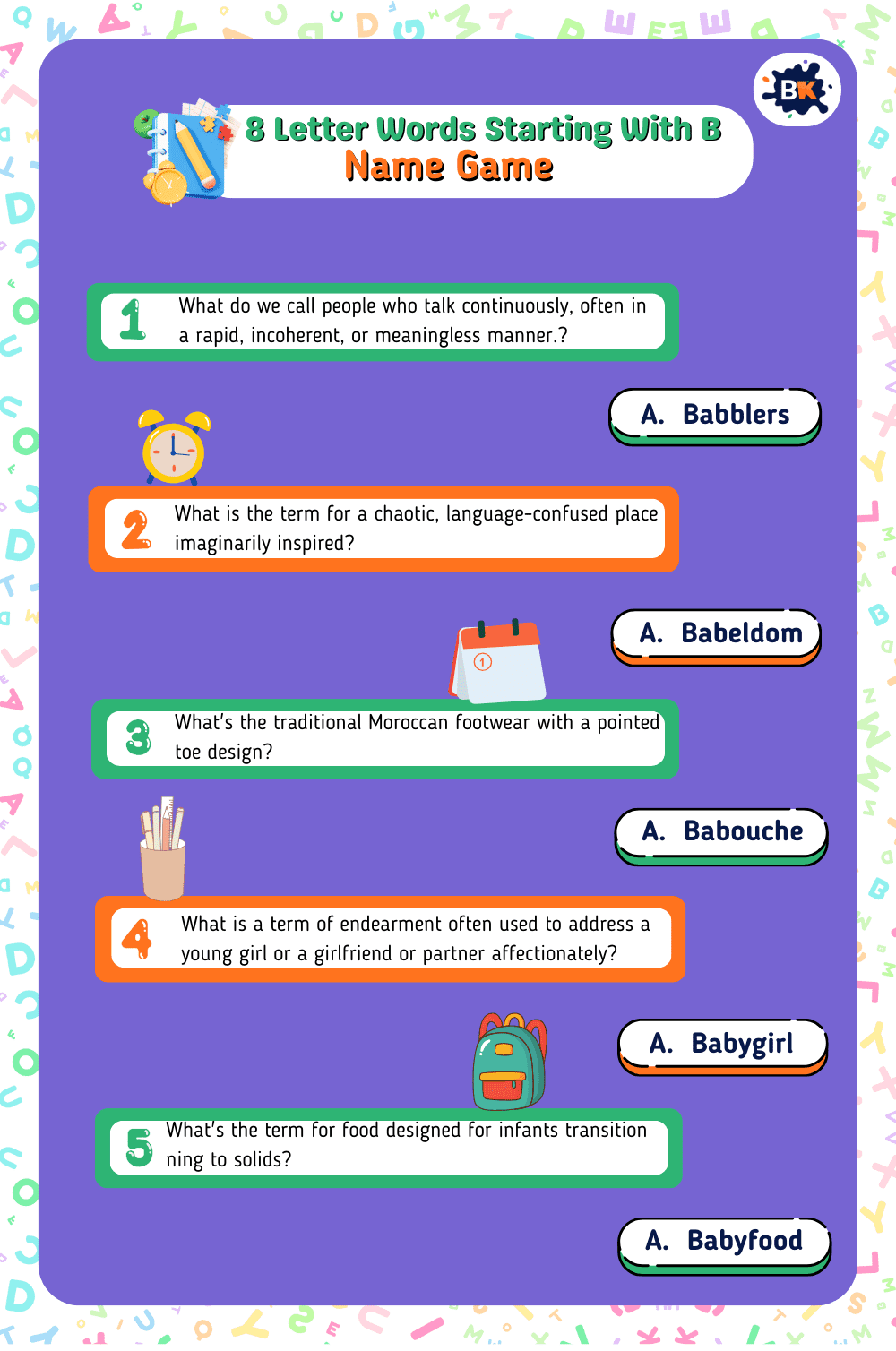 Childish Name Game For Kids Childish Name Game For Kids