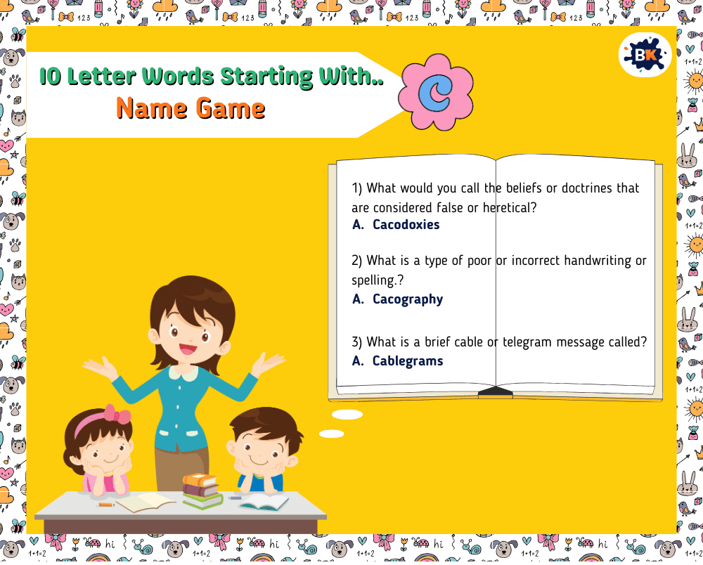 Childish Name Game For Kids Childish Name Game For Kids