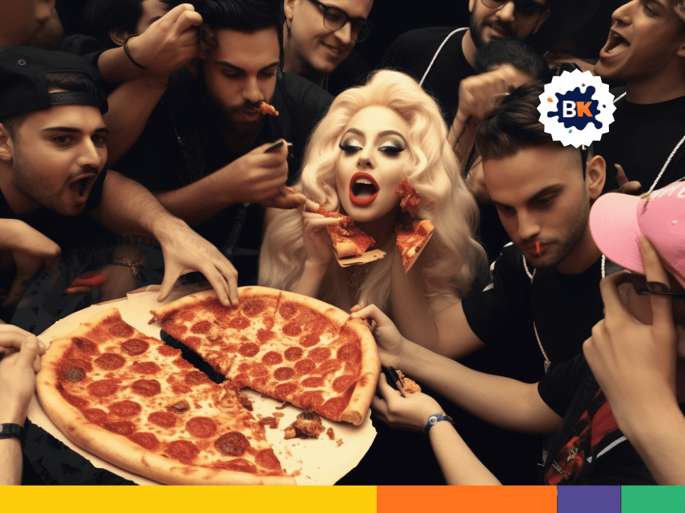 Gaga Feeds Her Fans Free Pizza Gaga Feeds Her Fans Free Pizza