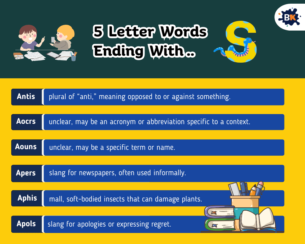 Goofy 5 Letter Words Ending With S For Kids Goofy 5 Letter Words Ending With S For Kids