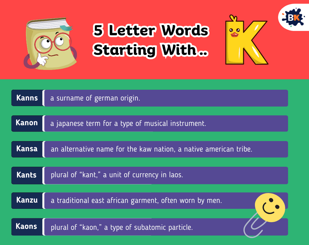 Goofy 5 Letter Words Starting With K For Kids Goofy 5 Letter Words Starting With K For Kids