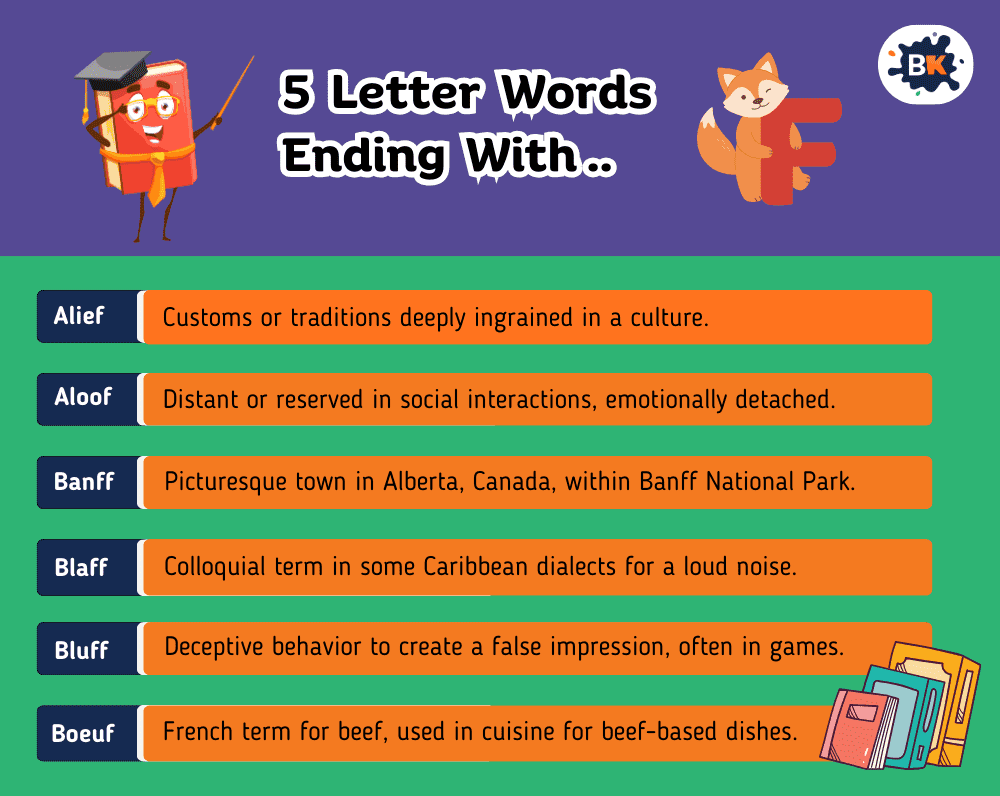 Incredible 5 Letter Words Ending With F For Kids Incredible 5 Letter Words Ending With F For Kids