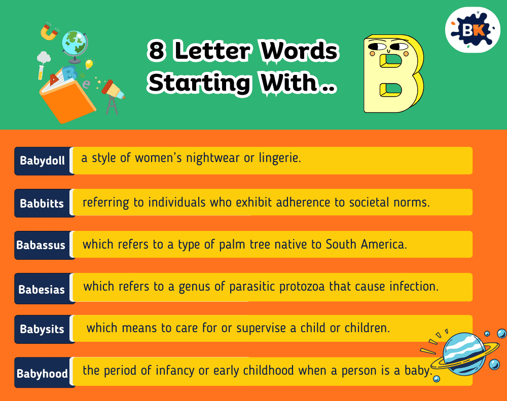 Incredible 8 Letter Words Starting With B For Kids Incredible 8 Letter Words Starting With B For Kids