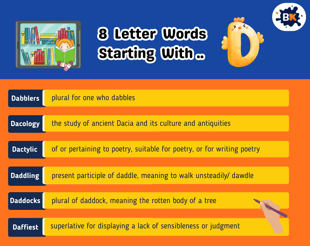 Incredible 8 Letter Words Starting With D For Kids Incredible 8 Letter Words Starting With D For Kids